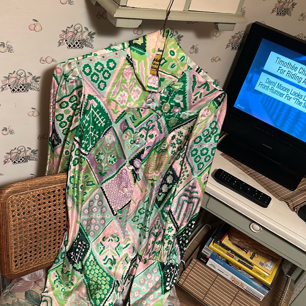 Green Japanese kimono style jacket